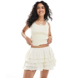 Miss Selfridge - Boho Ruffle Mini Shorts - Lyst