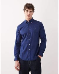 Polo Ralph Lauren - Icon Logo Long Sleeve Cotton Twill Shirt - Lyst
