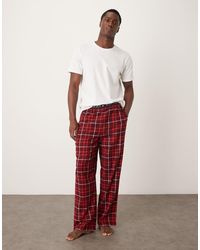 Calvin Klein - Cotton Windowpane Print Pyjama Bottoms - Lyst
