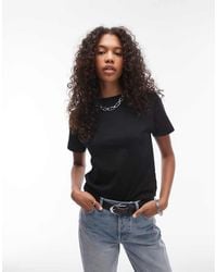 TOPSHOP - Shrunken Tee - Lyst