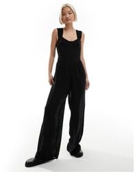 Reclaimed (vintage) - Jumpsuit With Bust Detail - Lyst