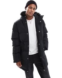 Brave Soul - Padded Parka Jacket With Faux Fur Hood - Lyst