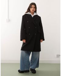 Weekday - Logan Wool Blend Oversized Knee Length Coat - Lyst