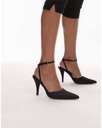 TOPSHOP - Demi Cone Heel Pumps With Tie - Lyst