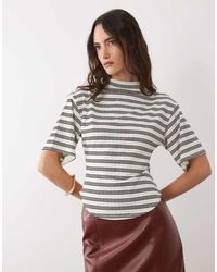 ASOS - Short Sleeve With High Neck Top - Lyst