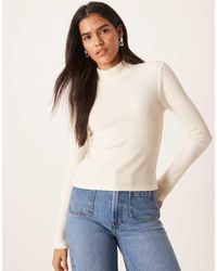 ASOS - Supersoft Brushed Rib Long Sleeve Roll Neck Top - Lyst