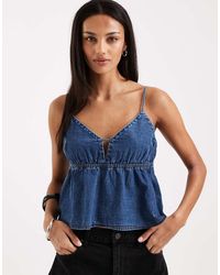 Tommy Hilfiger - Chambray Strappy Top - Lyst