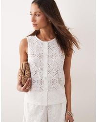 Jdy - Lace Details Vest Co-ord - Lyst