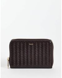 Mango - Textured Faux Leather Wallet - Lyst