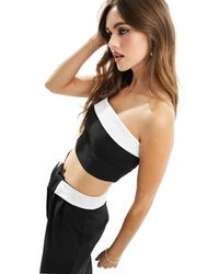 Missy Empire - Tailored Fold Over Bandeau Top Co-ord - Lyst