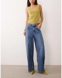 Mango - Straight Jean With Side Studs - Lyst