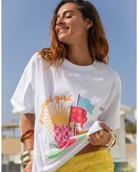 South Beach - Festival Printed Oversized T-Shirt - Lyst