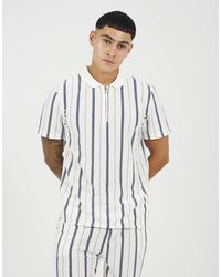 Brave Soul - Polo Shirt With Quarter Zip - Lyst