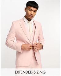 ASOS - Super Skinny Linen Mix Suit Jacket - Lyst