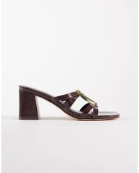 New Look - Pu Gold Trim Mules - Lyst