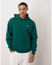 Abercrombie & Fitch - Premium Hoodie Met Logo Op De Borst En Zak Aan De Voorkant - Lyst