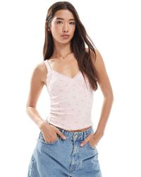 New Look - Hemdje Met Kanten Randje - Lyst