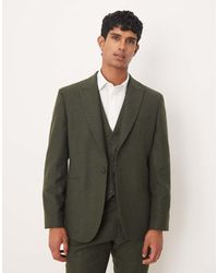 ASOS - Slim Herringbone Suit Jacket With Wool - Lyst