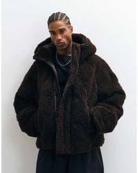 ASOS - Oversized Jack Van Imitatiebont Met Capuchon - Lyst