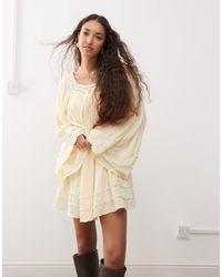 Miss Selfridge - Volume Sleeve Mini Smock Dress - Lyst