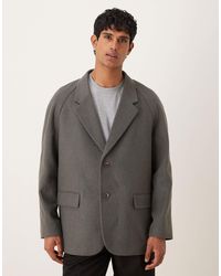 ASOS - Blazer fluide oversize - anthracite - Lyst