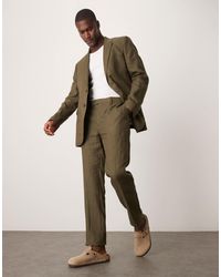 Mango - Slim Fit Linen Suit Trousers - Lyst