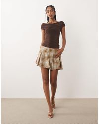Mango - Pleated Mini Skirt - Lyst
