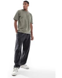 Pull&Bear - Washed Wide Leg joggers - Lyst