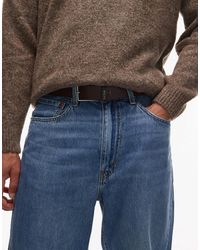 Paul Smith - Paul smith - ceinture à boucle avec surpiqûres - marron - Lyst
