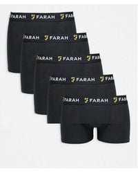 Farah - 5-Pack Jacquard Waistband Logo Boxers - Lyst