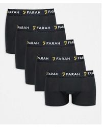 Farah - 5-Pack Jacquard Waistband Logo Boxers - Lyst