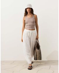 Oysho - 100% Cotton Balloon Trousers - Lyst