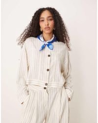 Aware - Linen Touch Buttondown Top Co-ord - Lyst
