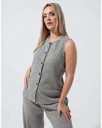 Yours Clothing - Button Through Waistcoat - Lyst