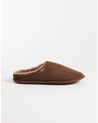 Threadbare - Fleece Lined Slip On Backless Slippers - Lyst