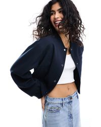 ASOS - Tailored Bomber Jacket With Clean Hem - Lyst