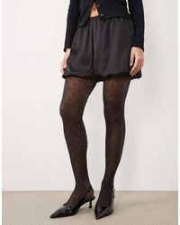 ASOS - Sheer Square Pattern Tights With Silver Glitter - Lyst