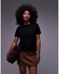 Mango - Round Neck T-shirt - Lyst