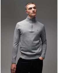 Tommy Hilfiger - Essential Cotton Half Zip Jumper - Lyst