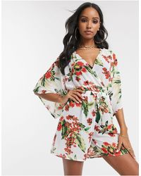 tropical pom pom beach dress