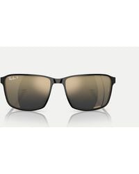 Ray-Ban - Rb3721Ch Chromance Square Polarised Sunglasses With Mirrored Lens - Lyst