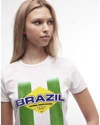 PRNT - Sao Paulo Brazil Football Cropped T-Shirt - Lyst
