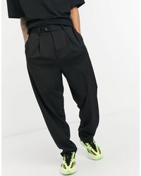 mens high waisted skinny trousers