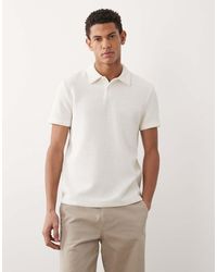 New Look - Textured Knitted Polo T-shirt - Lyst