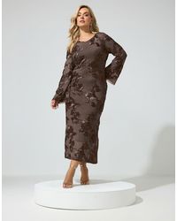 Yours Clothing - Floral Applique Maxi Dress - Lyst
