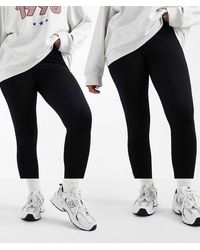 ASOS - Asos Design Curve 2 Pack Basic Jersey leggings - Lyst
