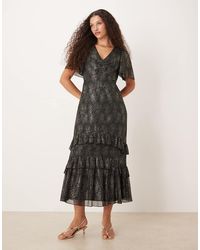 Lovedrobe - Angel Sleeve Ruffled Midaxi Dress - Lyst