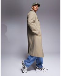 ASOS - Regular Fit Wool Look Overcoat - Lyst