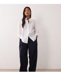 ASOS - Petite Tailored Wide Leg Pants With Pleat Detail - Lyst