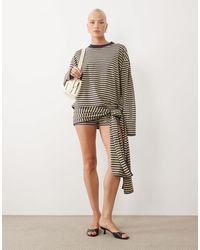 Lioness - Bloom Cotton Blend Tie Waist Skort - Lyst